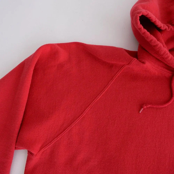 Vintage 90S Lee Authentic Apparel Red Cotton Blend Blank Pull Over Sweatshirt XL - Picture 8 of 10